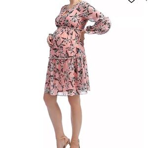 Floral Pink Dress Maternity NEW